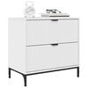 vidaXL Nočna omarica Bela z visokim sijajem 63.5 x 36 x 61 cm