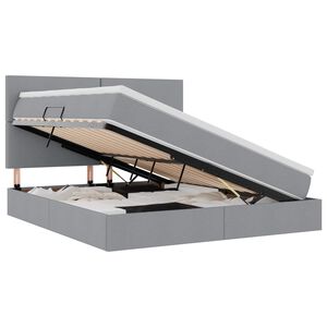 vidaXL Postelja z dodatnim prostorom za shranjevanje in vzmetnico