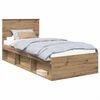 vidaXL Konstrukcija postelje Oreh 90 x 200 cm Inženirski les