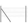 vidaXL Steber ograje. Siva 10 x 0,8 m (50 mm mreža) Jeklo in PVC