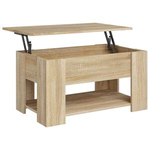 vidaXL Klubska mizica sonoma hrast 79x49x41 cm konstruiran les