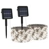 vidaXL Solarne svetlobne verige 2 kosa 2x200 LED lučk hladno bele