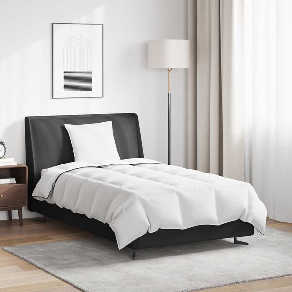 vidaXL Zimska posteljnina z blazino 2 pcs Bela Perje