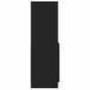 vidaXL Visoka omara črna 92x33x100 cm inženirski les