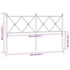 vidaXL Kovinsko nadomestno vzglavje črno 160 cm