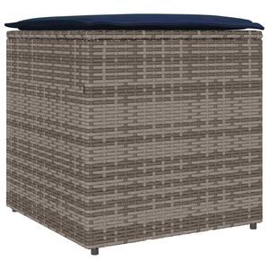 vidaXL &Scaron;katla za blazine Siva 50 x 50 x 50 cm poli ratan