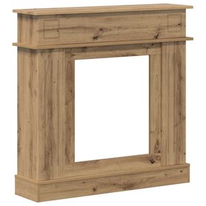 vidaXL Okvir kamina Artisan hrast 102 x 26 x 100 cm Inženirski les