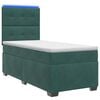vidaXL Postelja boxspring z vzmetnico Temno zelena 80 x 200 cm Žamet