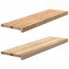 vidaXL Podloge za stopnice 2 kosa 90x25x2 cm trdna hrastovina