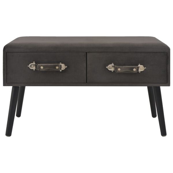 vidaXL Klubska mizica siva 80x40x46 cm žamet