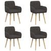 vidaXL Jedilni stoli 4 kos Boucl&eacute; Temno siva 59 x 57 x 85 cm