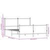 vidaXL Kovinski posteljni okvir brez vzmetnice dimljen hrast 150x200cm