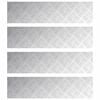 vidaXL Stopnice 4 kos 100 x 25 cm srebrna Aluminij Pravokotna
