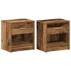 vidaXL Nočne omarice 2 kosa s predalom star les 39x28x41 cm