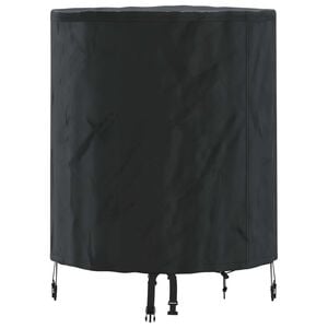 vidaXL Pokrov za mizo 62 x 62 x 70 cm blago Okrogla Vodoodporna Črna