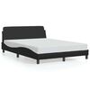 vidaXL Posteljni okvir Dover črn 137x190 cm umetno usnje