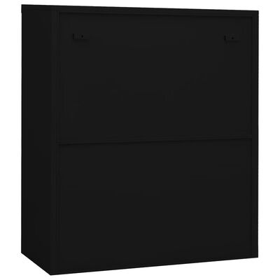 vidaXL Pisarniška omara črna 90x40x105 cm jeklo