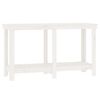 vidaXL Delovna miza bela 140x50x80 cm trdna borovina