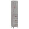 vidaXL Visoka omara siva sonoma 34,5x34x180 cm inženirski les