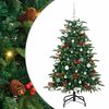 vidaXL Umestno božično drevo Zelena 150 cm PVC, kovina in plastika