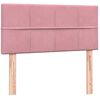 vidaXL Box Spring postelja z vzmetnico Pink 100x220 cm Velvet