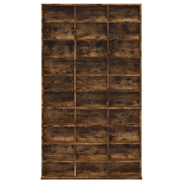 vidaXL Omarica za CD-je dimljeni hrast 102x23x177,5 cm konstruiran les