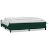 vidaXL Box spring postelja z vzmetnico temno zelena 180x220 cm žamet