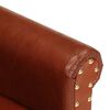 vidaXL Tubast stol rjavo pravo usnje