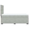 vidaXL Box spring postelja z vzmetnico svetlo siva 90x200 cm žamet