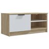 vidaXL TV omarica bela in sonoma hrast 80x35x36,5 cm konstruiran les