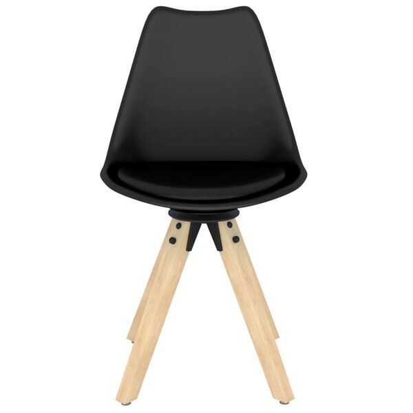 vidaXL Vrtljivi jedilni stoli 2 kosa črni PP