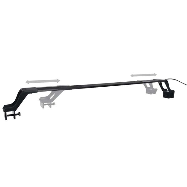 vidaXL LED svetilka za akvarij s sponama 55-70 cm modra in bela
