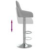 vidaXL Barski stolčki 2 kosa svetlo sivo blago