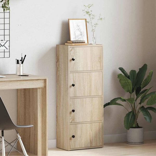 vidaXL Knjižna omara sonoma hrast 40x24x102 cm inženirski les