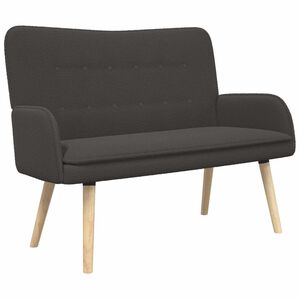 vidaXL Kavč za 2 osebi Temno siva 115 x 61 x 87 cm Boucl&eacute;