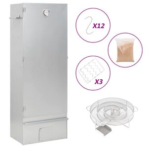 vidaXL Pečica za dimljenje z generatorjem hladnega dima pocink. jeklo