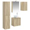 vidaXL Komplet omaric za kopalnico 5 pcs Sonoma hrast