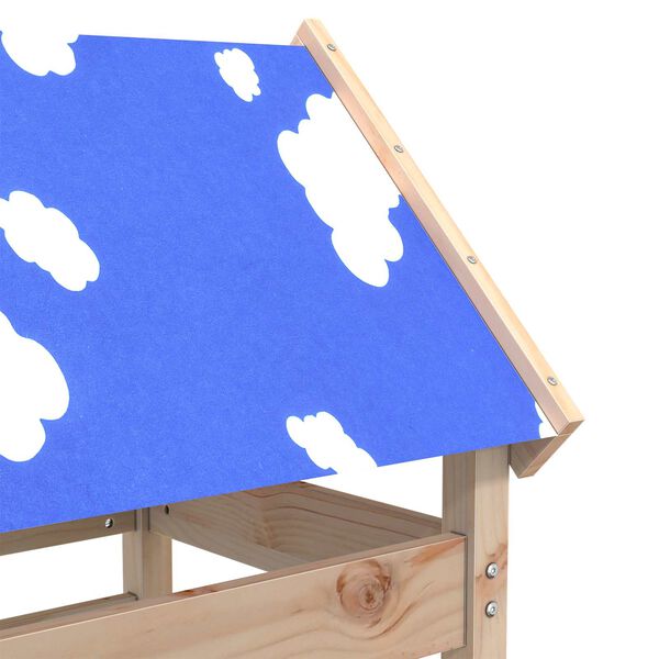 vidaXL Igralna stolpnica Rjava 52,5 x 85 x 239 cm Masivno borovo les