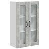 vidaXL Stenski stekleni omarica LUCCA Betonsko siva 60 x 31 x 100 cm