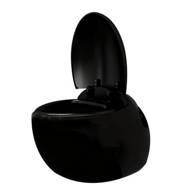 Stenska Straniščna Školjka unikatna oblika Jajca Črne barve