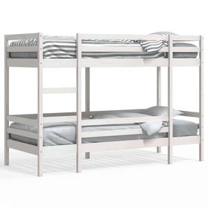 vidaXL Dnevna postelja bela 90x190 cm trdna borovina