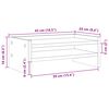 vidaXL Stojalo za monitor starinski les 42x24x16 cm inženirski les