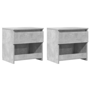 vidaXL Nočna omarica 2 kosa betonsko siva 40x30x39 cm iverna plo&scaron;ča