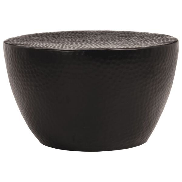 vidaXL Klubska mizica iz kovanega aluminija &Oslash; 50x30 cm črna