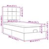 vidaXL Otomanski posteljni okvir z vzmetnico krem 80x200 cm blago