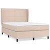 vidaXL Box spring postelja z vzmetnico kapučino 140x200cm umetno usnje