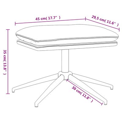 vidaXL Stolček za noge rjav 45x29,5x35 cm sijoče umetno usnje