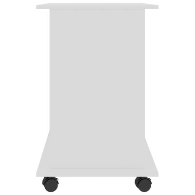 vidaXL Računalniška miza bela 80x50x75 cm iverna plošča