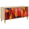vidaXL TV omarica HEESCH 102 x 33 x 50 cm Sonoma Inženirski les