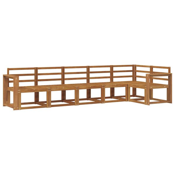 vidaXL Zunanja garnitura za sedenje 6 pcs Naravna Masiven les akacije